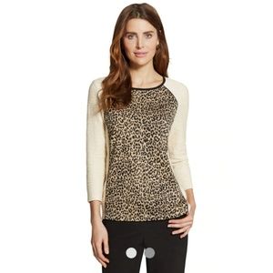 Zenergy Chico's Leopard Print Sweater Shirt